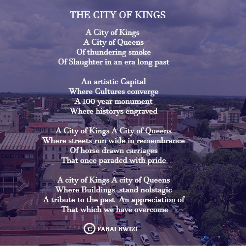 A tribute to the City of Bulawayo, from poet Farai Rwizi. #bulawayo @GourdPoetry @raskhumbu @CityofBulawayo @VisitBULAWAYO @PagePoetryAliv1 #poetry #zimbabwe