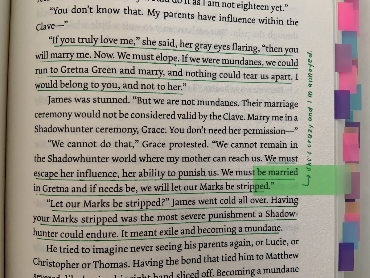 here are some eg of my annotations for each colour from chain of gold:// chain of gold spoilers!!!!!--continued in next tweet
