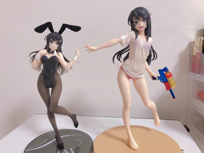 麻衣さんが来ました!!どっちもかわいい!バニー麻衣さんは耳がモコモコしておりました? 