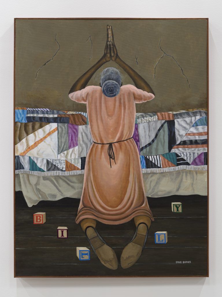 RBGMArchive's tweet photo. Ernie Barnes has multiple works of art depicting the importance of grandmothers to the Black community.  See them here: 
https://t.co/J2tCHeRIGD
#Blackgrandmothers #ErnieBarnes #Utaartistspace https://t.co/F2Tolj0732