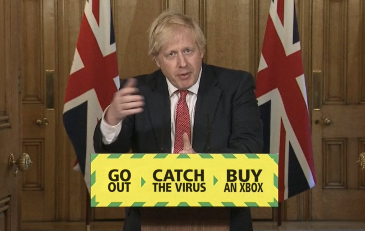 As ministers consider paying out £500 for a positive Covid test, Boris Johnson road-tests new slogan: