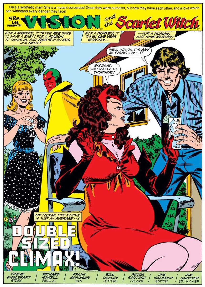 L'épisode est centré sur l'accouchement de Wanda dans une réalité au bord de l'explosion. Et c'est très fidèle à l'esprit des comics.Wanda aurait tout donné pour mener une vie normale avec sa nature aussi extraordinaire que Vision, son compagnon.