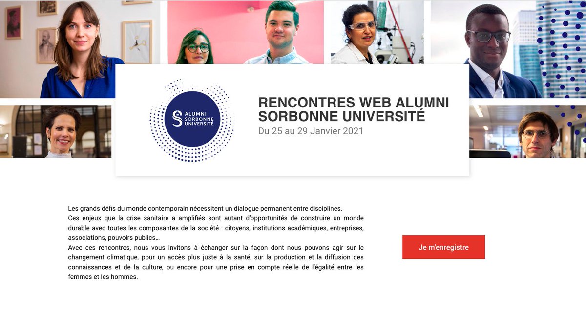 CelsaAlumni's tweet photo. Faire dialoguer les savoirs pour construire un #mondedurable : c'est l'objectif des Rencontres Web Alumni Sorbonne Université #RWASU du 25 au 29 janvier prochains. #TeamCelsa et #CelsaAlumni seront là ! Pour vous inscrire, c'est ici : https://t.co/9NhSQgaWKn https://t.co/MpjTWLHkap