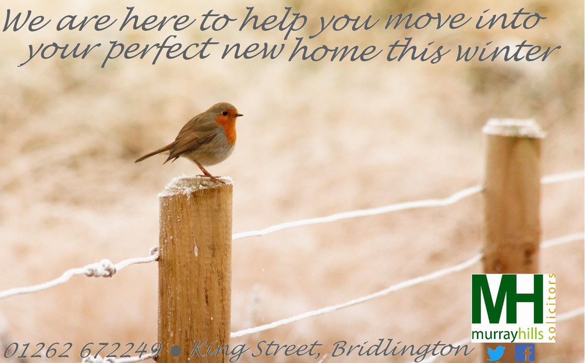 Call our friendly, expert team today for a free no obligation conveyancing quotation and let us help you move into your perfect new home this winter.
01262 672249 
10-12 King Street, Bridlington.

#bridlington #legal #newhome