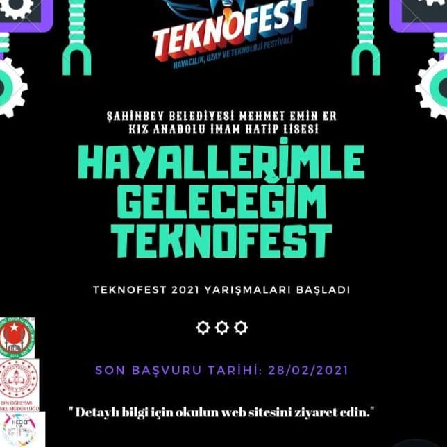GANIMDER's tweet photo. Teknofest 2021 İstanbul'da yarışma hakkını elde etmek istiyorsan;
SON BAŞVURU TARİHİ: 28 Şubat

Detaylı bilgi için okulumuzun Web sitesini ziyaret edebilirsiniz...

@teknofesteng
@ziyaselcuk
@gul_davut
@tahirshn_mia
@mtahmazoglu
@yilmaznazif
@yasintepe
@erdal_kilinc_27
@selcuk79 https://t.co/sWXqRfRfwk