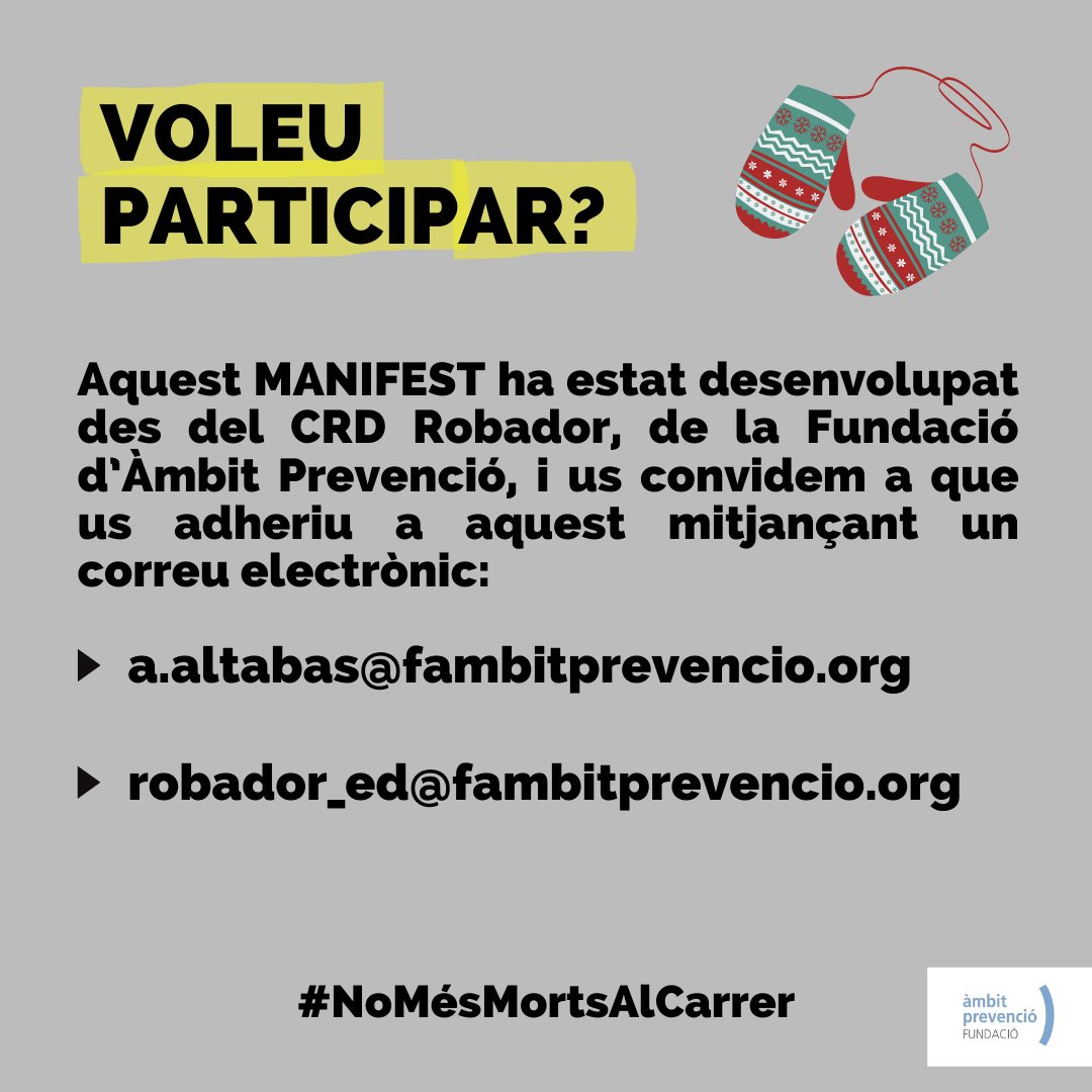 fambitprevencio's tweet photo. #NoMésMortsAlCarrer

⚠️MANIFEST! https://t.co/e0wG758MTb