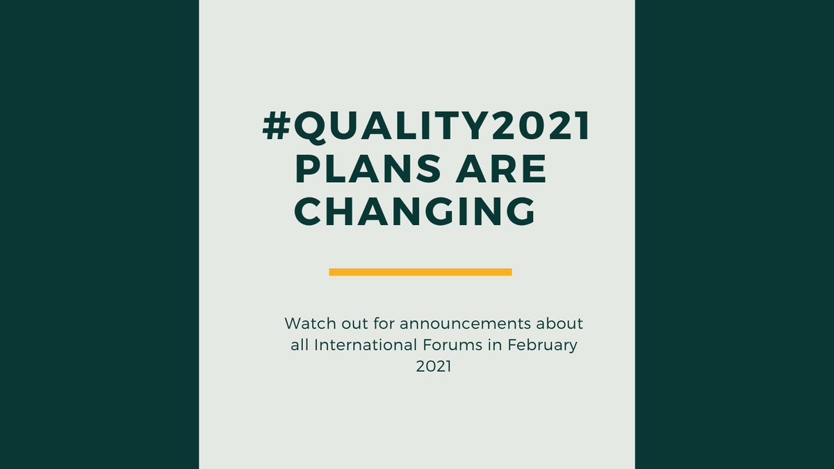 HCImproveForum's tweet photo. Considering the ongoing restrictions and challenges that #COVID19 continues to pose across the world, we will be announcing new plans for all 2021 International Forums #Quality2021. Watch out for our announcements in February. https://t.co/nxzrGpKVt3