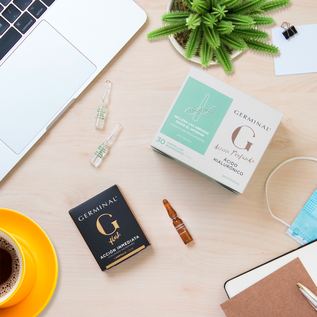 ¿Buena cara en cualquier momento? Aplicando Ácido Hialurónico💧 a diario ayudas a que tu rostro luzca más joven, hidratado, terso y luminoso🌟. Combínalo con Ampollas Flash y conviértete en la estrella de cada plan con una piel perfecta.

➡️ germinal.es/productos/