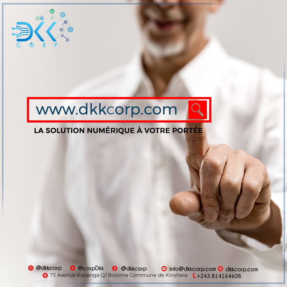 CorpDkk's tweet photo. En un seul clic, vous pouvez accéder à l'une des meilleures entreprises numériques du congo alors qu'attendez-vous? cliquez!😊
#DKKcorp #numerique
#Entrepreneur
#startups
#Congo
#kinshasa
@Yabajeunes
@Entrepreneur translation https://t.co/FE7Wvxgzk7