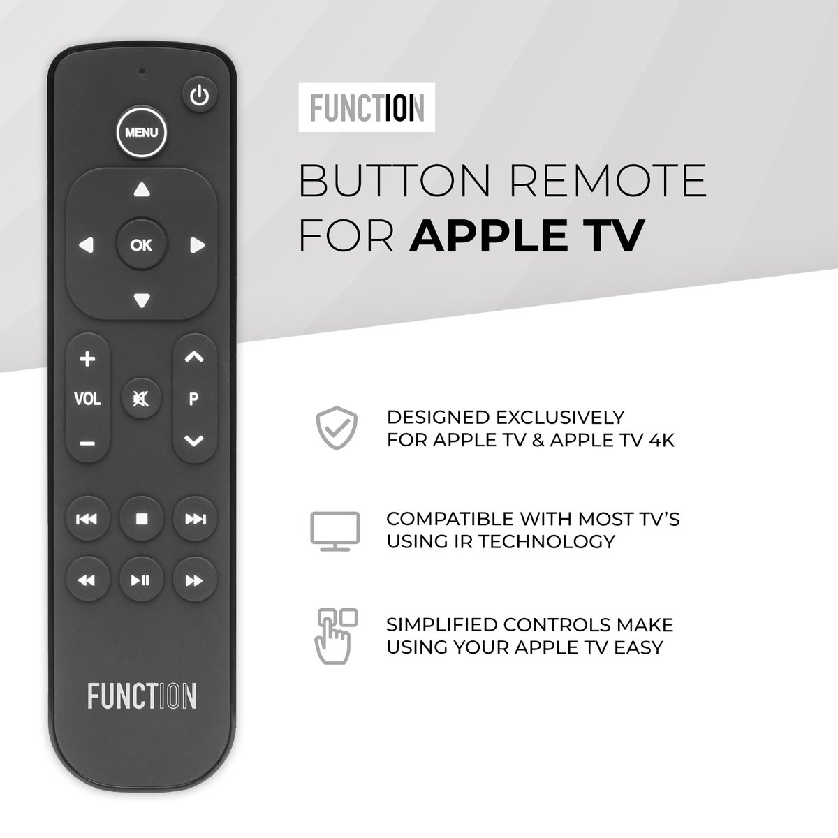 Get an Apple TV recently? Our Function101 Button Remote is a great upgrade for ease of use. Simplified controls make controlling your new Apple TV easy! 

remote-controls-shop.co.uk/function101-bu…

#AppleTV #AppleTVPlus