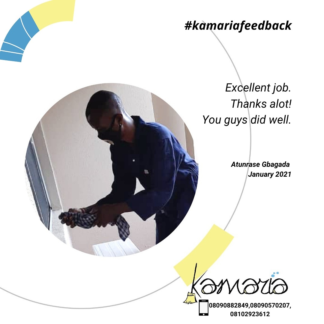 KamariaCleaning's tweet photo. Feedback is the breakfast of Champions💪🏾
.
.
.
#kamariafeedback #stayclean #lekkicleaningservice #Kamaria #cleaningservice #Lagoscleaning #professionalcleaners #ikoyicleaningservice https://t.co/BVjS11hpdG