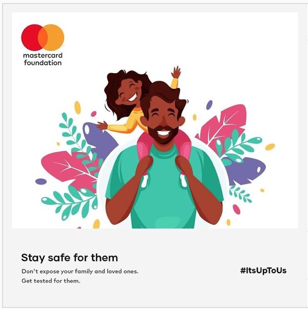 Don’t expose your friends and loved ones to harm.⁣ ⁣ Stay safe for them. ❤️ #ItsUpToUs ⁣ @MastercardFdn @COVIDHQAfrica