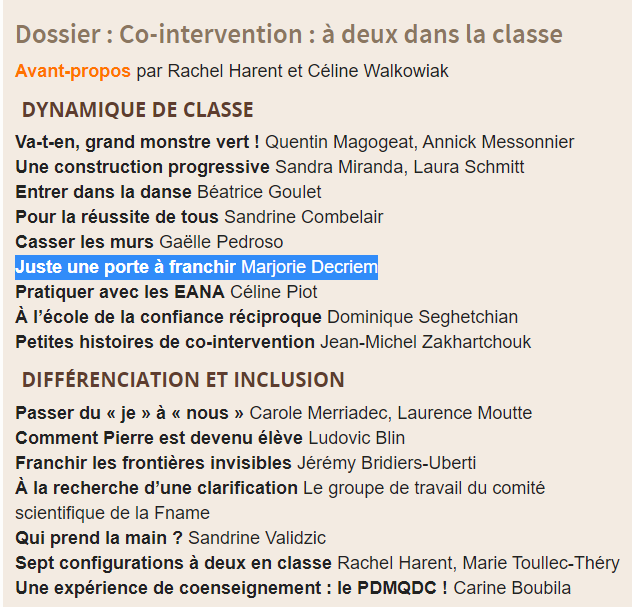 Laprofdoc_rock's tweet photo. Co-intervention ? Ben allo le #profdoc Un grand merci @CahiersPedago #profdocspower
https://t.co/zfwv8NTKVJ https://t.co/3CHmfJ4GY7