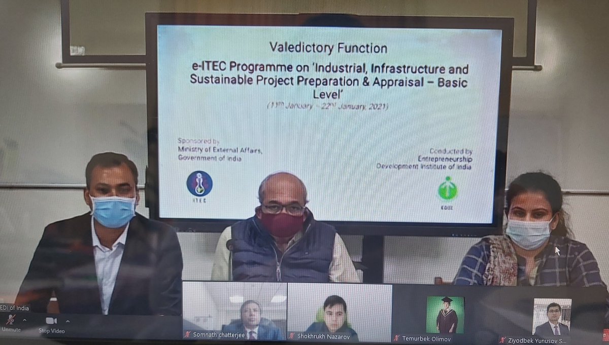 amb_tashkent's tweet image. 22 officials from Ministry of Innovative Development of #Uzbekistan participated in 12-day long #eITEC prog on ‘Industrial, Infrastructure &amp;amp; Sustainable Project Preparation &amp;amp; Appraisal’ by #ITECnetwork of @MEAIndia &amp;amp; @EDIIAhmedabad. @dpa_mea @DrSJaishankar @MOS_MEA @VikasSwarup
