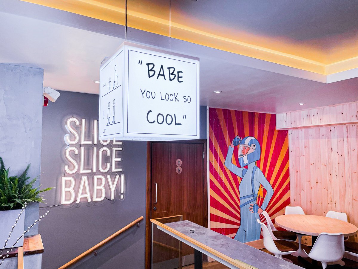 We loved helping the new ‘Pizza Works’ Broad Street bring their space to life with lots of bespoke signage 🍕

All made in house from neon signs through to printed wood, illuminated cubes and 3D lettering 💥