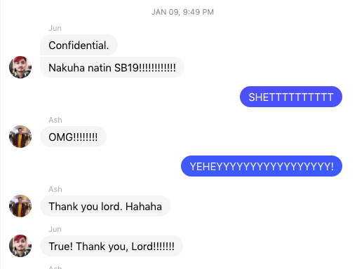 elmstweeet's tweet photo. The way I replied in ALL CAPS when Jun messaged us about #SB19's HSH. Didn't know about this song (sorry to my slightly boomer self) until I saw a rough cut of the teaser. Can't imagine any other song for the visuals. They're just perfect for each other.   #GameboysHanggangSaHuli https://t.co/YneoTOjU7R