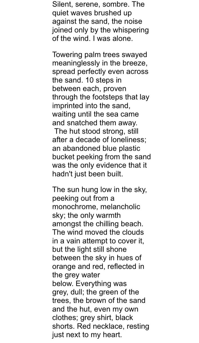 UnityEnglish's tweet image. Well done to Amy in year 11, who produced an outstanding piece of creative writing! @MrsShaw14 and I are very proud of you. Here is just a sneak peek of her fantastic work: