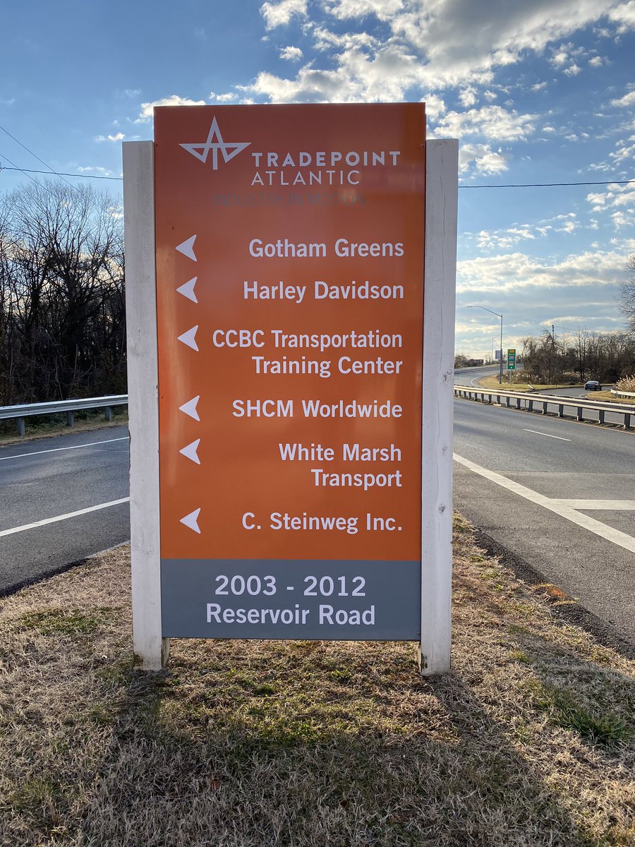 And the signage is going up! Excited about the CCBC Transportation Training Center up and running at Tradepoint Atlantic #TDML #TDLI #CCBC #ccbcce
