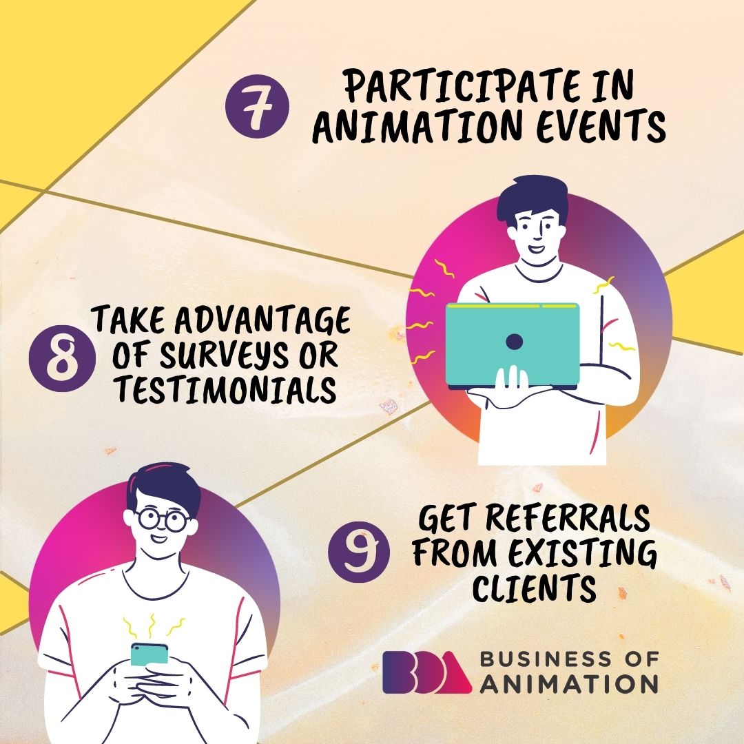 animationbiz's tweet photo. Here are 9 ways to attract more animation clients:
Check out Business of Animation's blog for more in-depth tips on how to grow your animation business!
#AnimationClients #AnimatorsClient #MotionGraphicsClients #AnimatorClients #AnimationClient #AnimationBusiness #Animator https://t.co/WNxovp331u