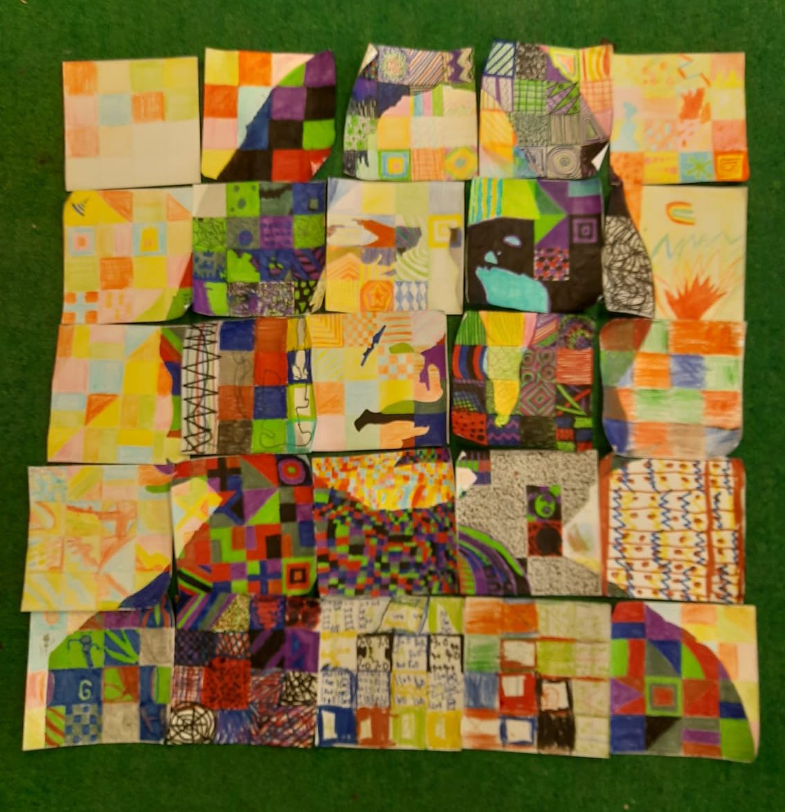 StCowley's tweet photo. Our 5/6 bubble have created individual tiles of a picture using unique colours and patterns. Severus Snape will be watching over remote learning next week. @jk_rowling https://t.co/Kgp7RTBAKw