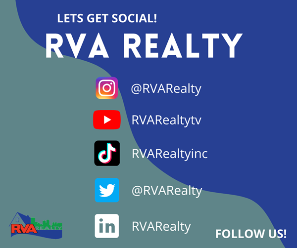 RvaRealty's tweet photo. Are you following us on all of our social platforms? Stay updated on the latest happenings at RVA Realty! https://t.co/NSobsHG9ui