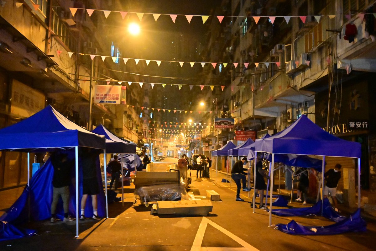 Tents rising and presuming checkpoints