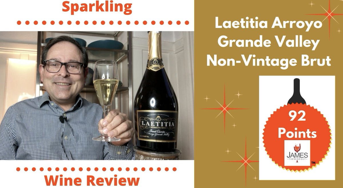 Laetitia Arroyo Grande Valley Non-Vintage Brut 92 Points youtu.be/kK1kKDsS_0k <a href="/Laetitia_Winery/">Laetitia Wine</a> <a href="/reddywinePR/">Rusty Eddy</a> <a href="/RobertLarsen/">RobertLarsen</a> #SparklingWine #WineReview