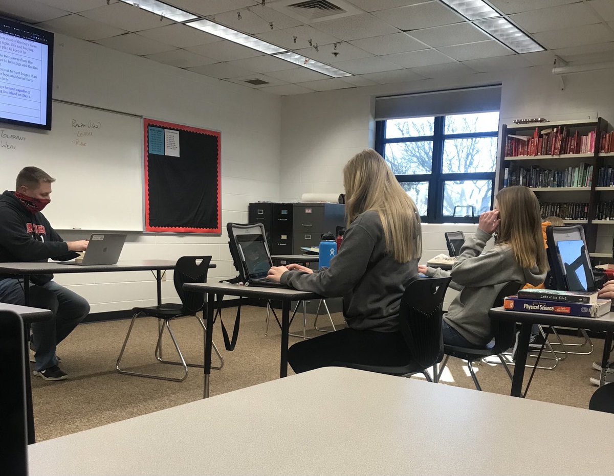 coondog18's tweet photo. Getting my Literature Fix in Mr. Abbott’s this afternoon. Students are fully engaged in expanding their literary knowledge. Great discussion! #weareerie1 https://t.co/4iE0m87USp