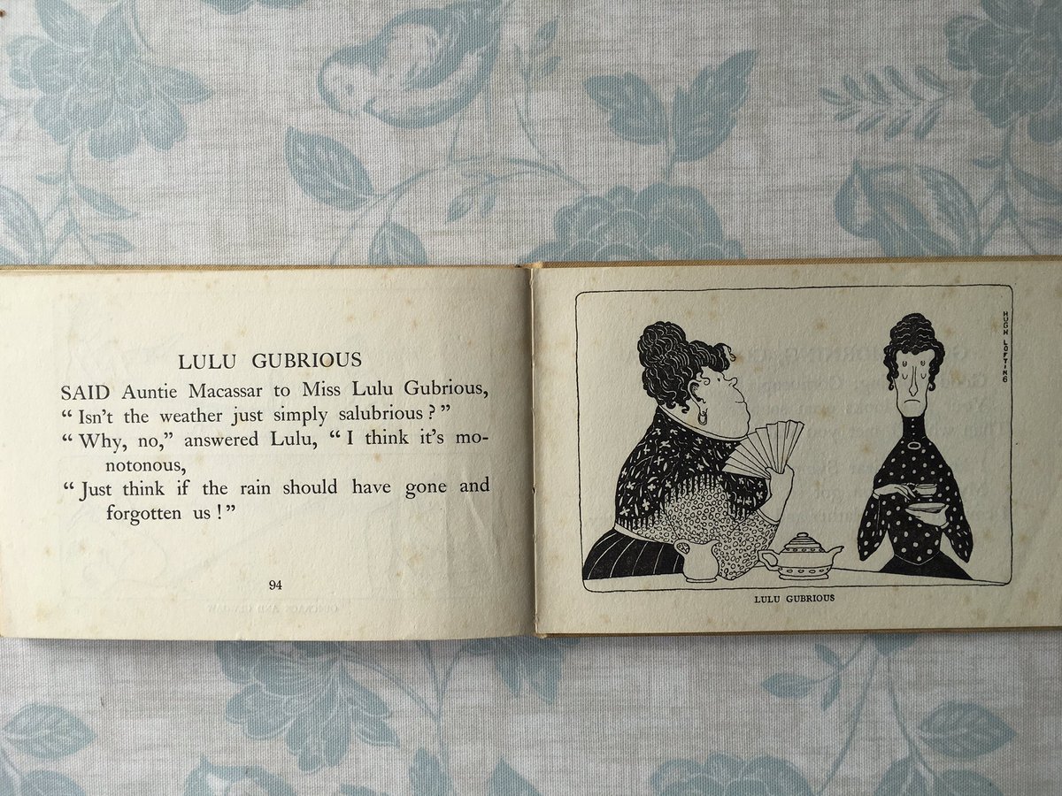 mooseandmouse's tweet photo. Today’s #DailyPoemPicture features Hugh Lofting’s only book of verse, a delightful little book of Nonsense, self-illustrated, of course. #HughLofting #NonsenseVerse #ChildrensPoetry https://t.co/gcAsBq1ImZ