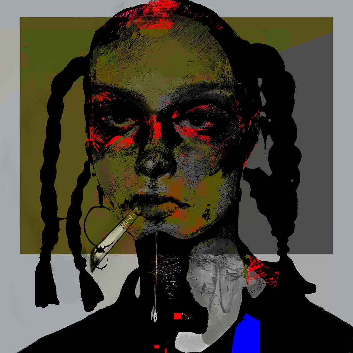 'smoking the pain away'