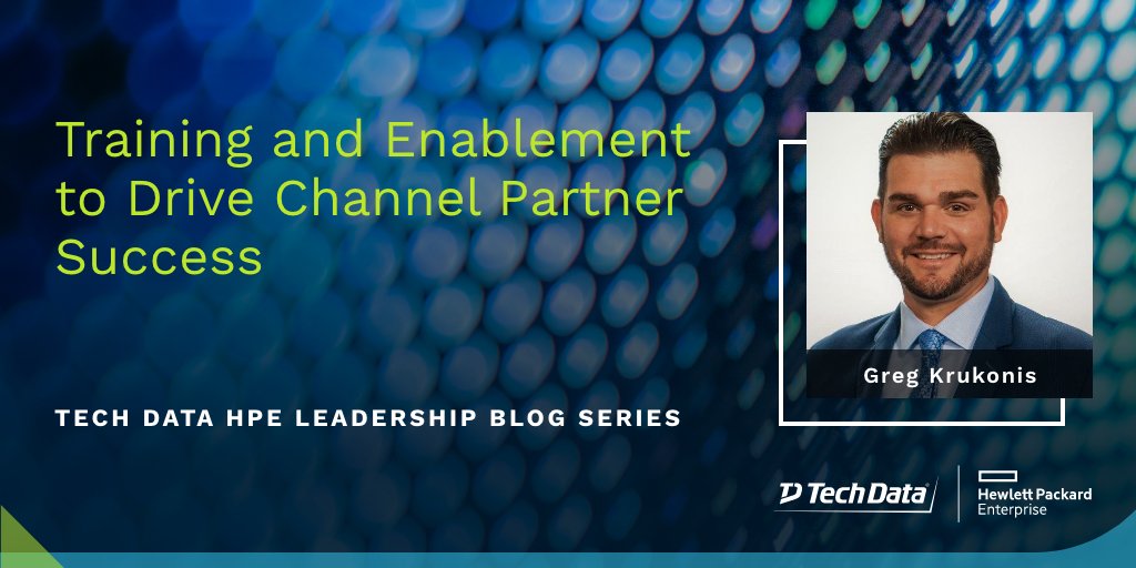 TechData_HPE's tweet photo. Discover how Tech Data is fully invested in driving channel partner success with the newest blog from Tech Data HPE executive, Greg Krukonis, as he discusses how training & enablement can take their business to the next level. https://t.co/Um8N9BoFyv
#TechDataHPE #HPEGreenLake https://t.co/MRTxIbLaal