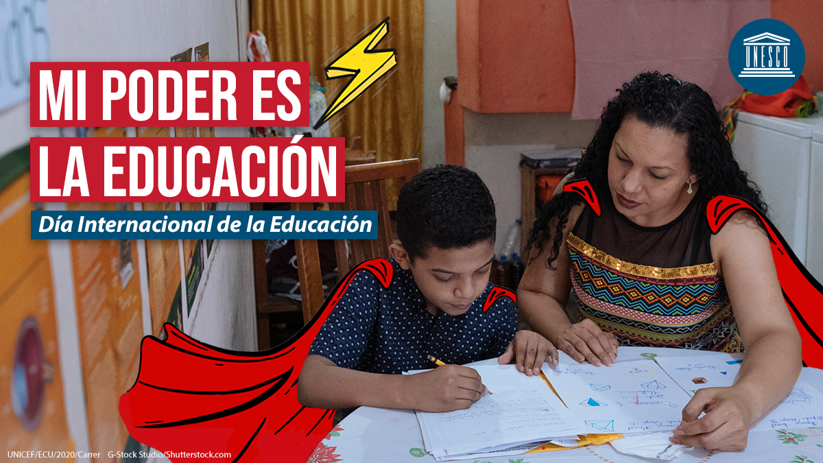 ✏️ Feliz #DíaDeLaEducación 📚 a todos los estudiantes, maestros, padres y otros héroes del aprendizaje que están trabajando duro para que la enseñanza continúe durante la pandemia, a pesar de las dificultades.  on.unesco.org/2T0fLr1