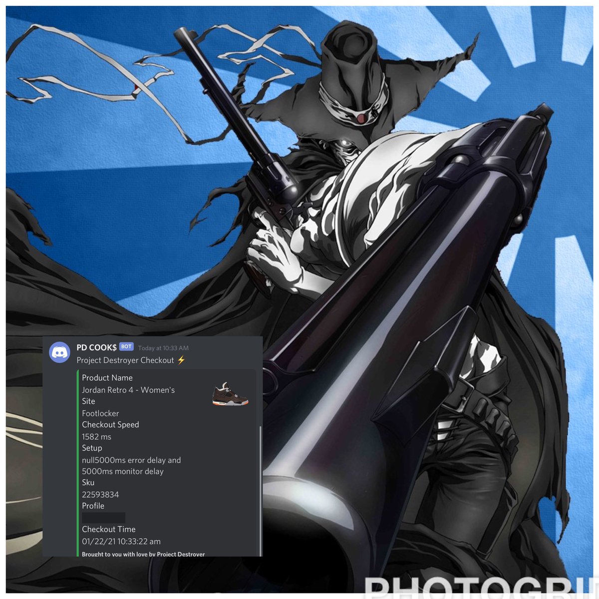 Practice &amp; actually started task 15 minutes late as my focus was snkrs today. Made some breakfast &amp; came back 2 this <a href="/destroyerbots/">Project Destroyer</a> officially my 1st checkout wit PD 11.5 👊👀🤙 <a href="/DawnedGG/">Dawn</a> the fam 4 the gb <a href="/OculusProxies/">S</a> @blazingseo 🥺🤲🔥4 da cook another 1 in da <a href="/ChamberSuccess/">The Chamber</a>