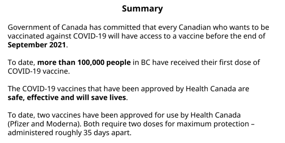 Dr. Henry says it's her pleasure to share this announcement of B.C.'s immunization strategy. Province will establish clinics across 172 communities that make up BC.  #COVID19BC
