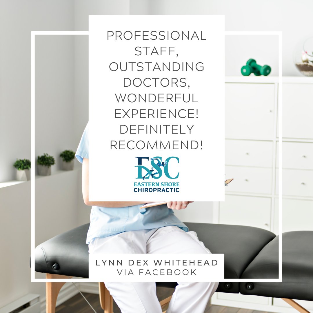 ESchiropractic's tweet photo. Thank you so much, Lynn! #EasternShoreChiro https://t.co/lcgQ0cnEG3
