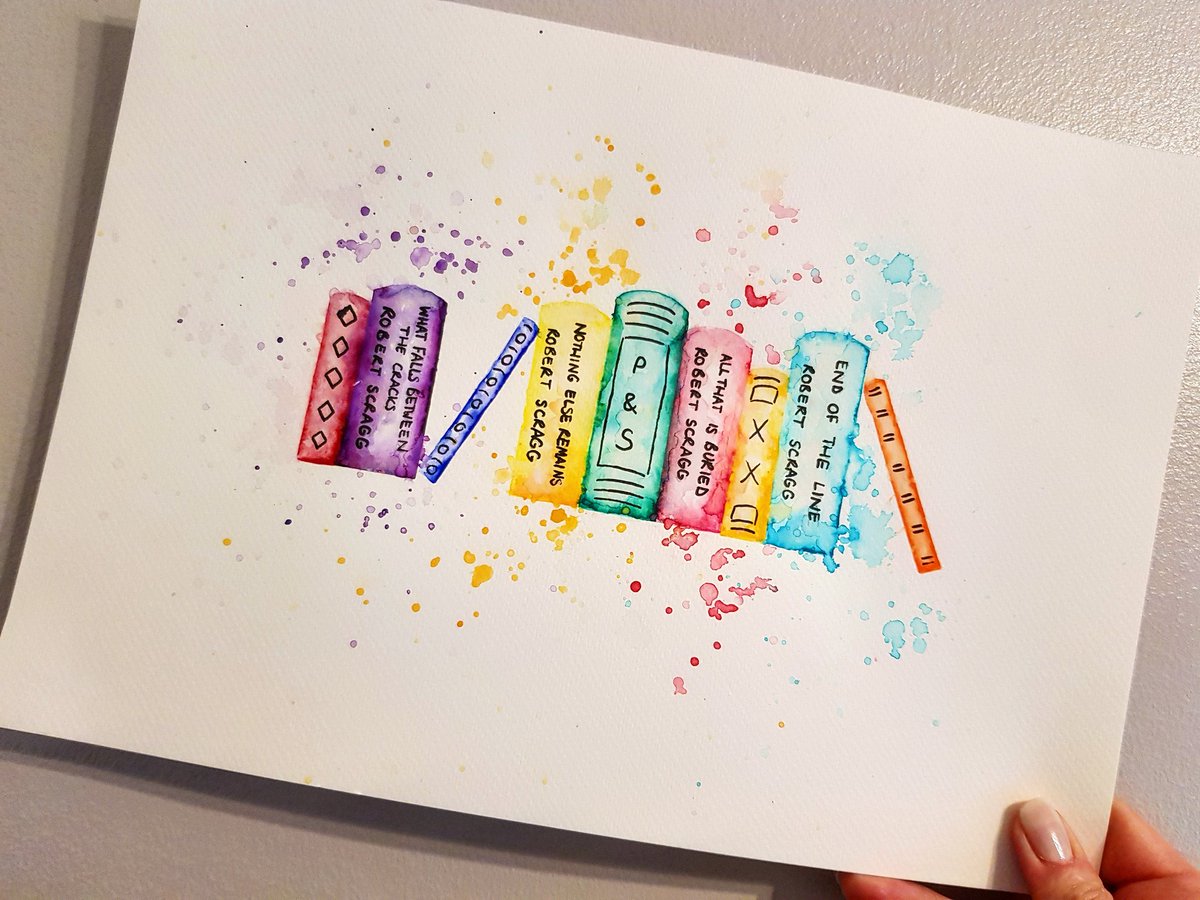 RoxieKeyDesigns's tweet photo. This was such a lovely commission to paint, to celebrate the publication day of @robert_scragg yesterday. Each title in the Porter &amp; Styles series features on the bookshelf 📚

And if anyone's wondering, the books are EXCELLENT 👌

#BookTwitter #buylocal #shopsmall #books #art https://t.co/pPIkL1Izus