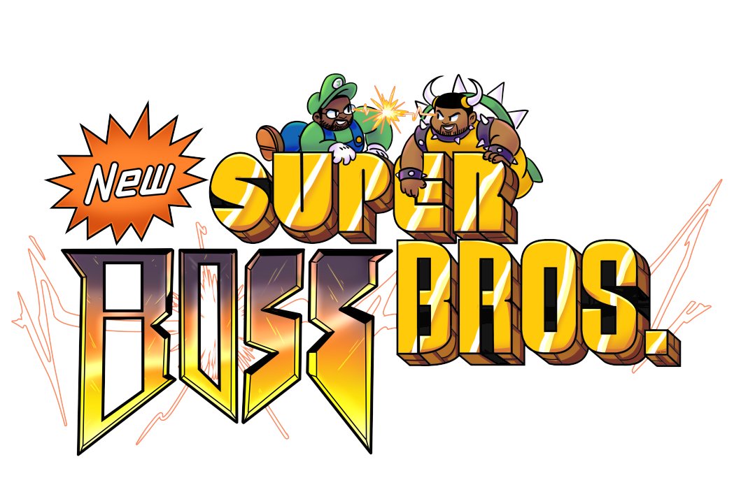 Super Boss Bros. Logo for GDQ Hotfix show