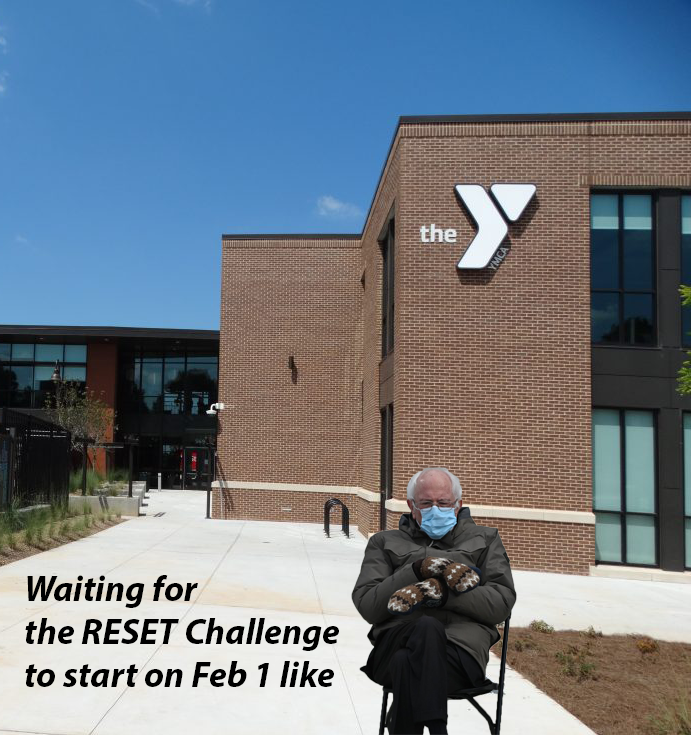 atlantaymca's tweet photo. Our YMCA 2021 #ResetChallenge is coming February 1, and it's open to current Y members and the community! The RESET Challenge is a free 6 week challenge that will help you build a stronger mind, body and spirit. Text RESET now to 1-888-903-9622 to join the challenge! #Berniememes https://t.co/DYTOAm9A8d
