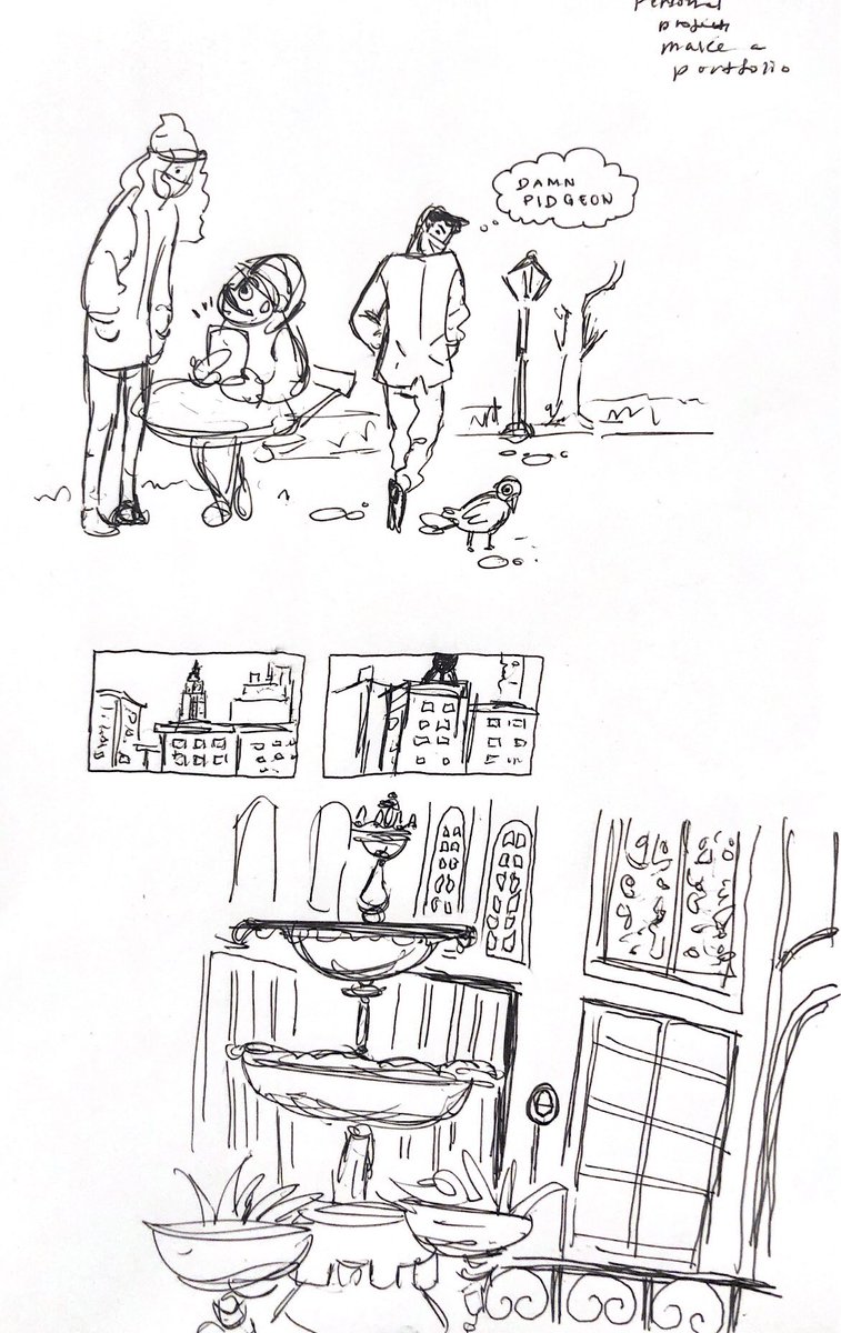 sofzitou's tweet image. Did some urban sketching while sipping a giant latte in Madison sq park  ☕️