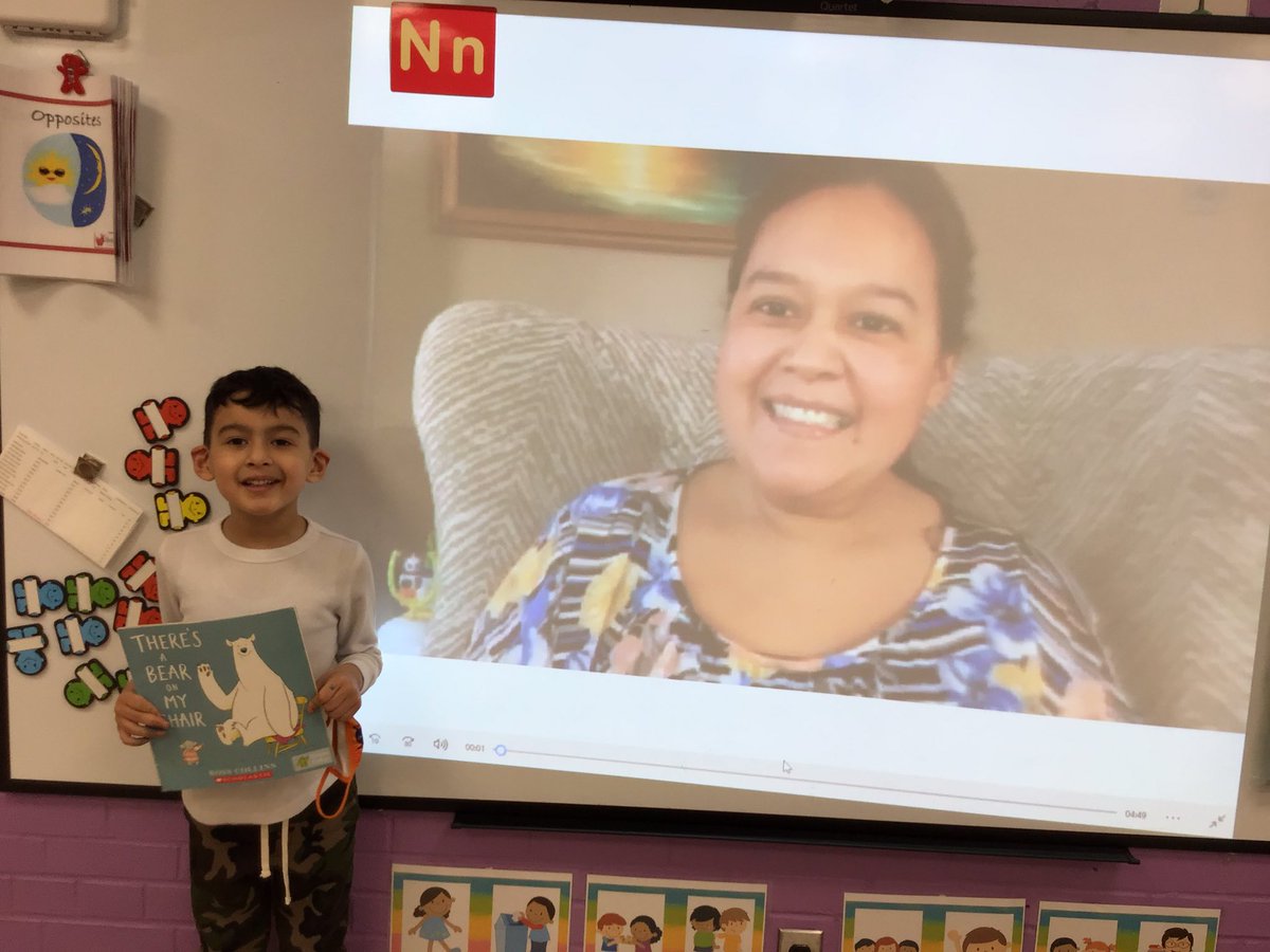 Mrs_Lucito's tweet photo. Sending BIG (virtual) bear hugs to our Mystery Readers this month! Thank you for sharing your stories and your love with our class, even from afar. Look at those smiles! 🤗📚 #FamilyConnections #VirtualMysteryReader #MineolaProud #MineolaPreKGrows @MeadowDrMineola https://t.co/YGb9KrSE2R