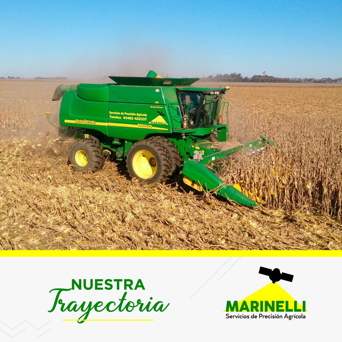 📌1995: realizamos el primer mapa de rendimiento de la Argentina.
📌2001: el BBVA distingue a nuestra firma como emprendedor agropecuario.
📌2017: premio Cita a la innovación tecnológica, por un sistema de helicóptero no tripulado aeroaplicador.
📌2018: premio Expoagro.