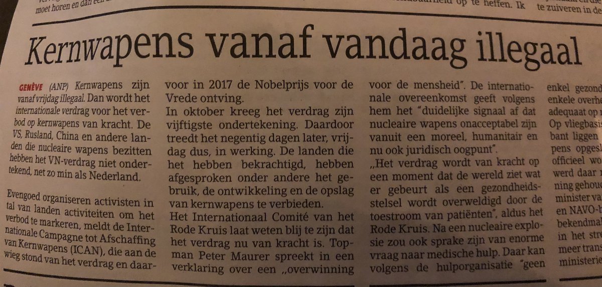 Houdt het dan nooit op? Eerst de handgranaten, toen de vuurwapens. Eind vorig jaar zelfs m’n  vuurpijlen en astronauten en vanaf nu zijn zelfs je kernwapens illegaal. 🙃