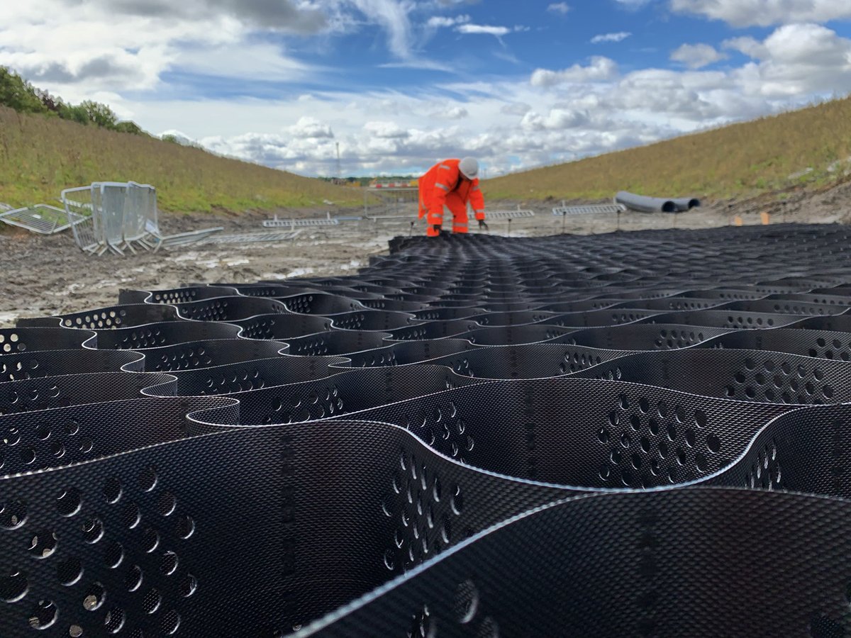 Through a network of 3D interconnected cells, the Geoweb® system transforms infill through confinement, providing strength and stability to cohesionless soils for a host of applications.
 #geoweb #erosioncontrol #rootprotection #geocell #soilprotection #construction #engineering