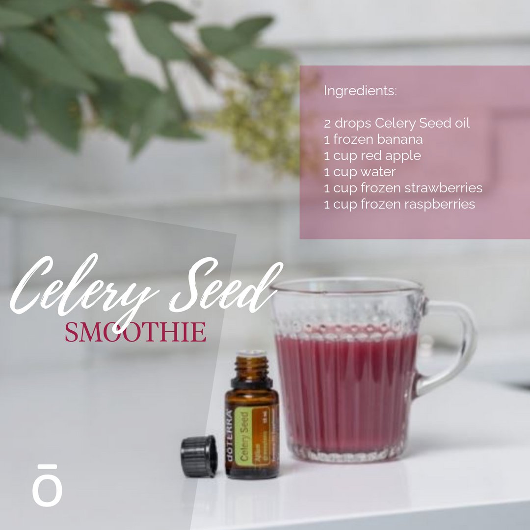 eoinsider's tweet photo. Take advantage of the benefits that Celery Seed essential oil has to offer? It's full of healthy ingredients like banana, apple, strawberries, and raspberries. This recipe provides a wonderful way to start your day. https://t.co/3a809h2335 #smoothierecipe https://t.co/2WFwaJBaUD