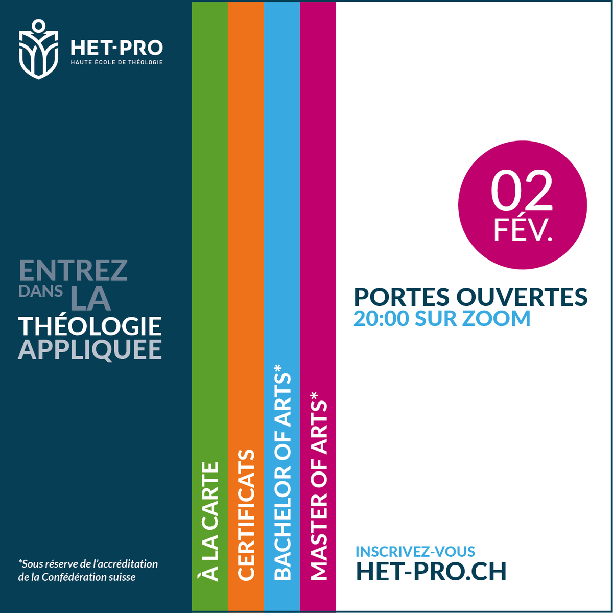 hetpro_ch's tweet photo. Osez un coeur intelligent et entrez dans la théologie appliquée ! https://t.co/nNHVtvzFDR #hetpro #theologie #portesouvertes #cursus #certificat #bachelor #master #formation #formationcontinue https://t.co/R8X3IJdg54