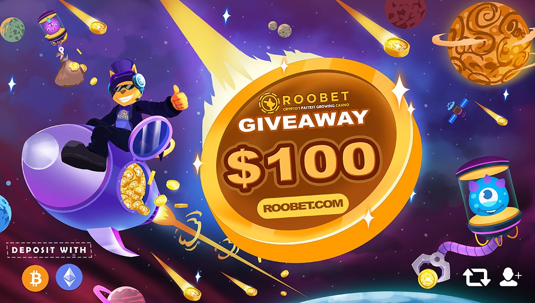 betrefscom's tweet photo. $100 GIVEAWAY! 🤑

✅ Retweet
✅ Follow us &amp; @Roobet 
✅ Visit https://t.co/4ObIyqjJPI
✅ Tag a Friend

48H https://t.co/EmRiQv9GE7