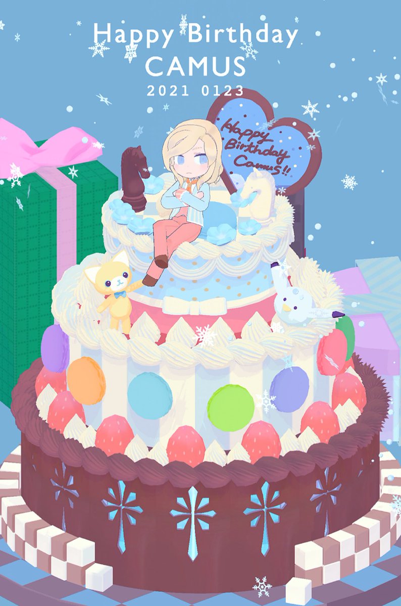 「カミュお誕生日おめでとう?ソロ新曲すごく楽しみです またステージで歌う姿が観れる」|イヌゴヤ✈︎🧊のイラスト