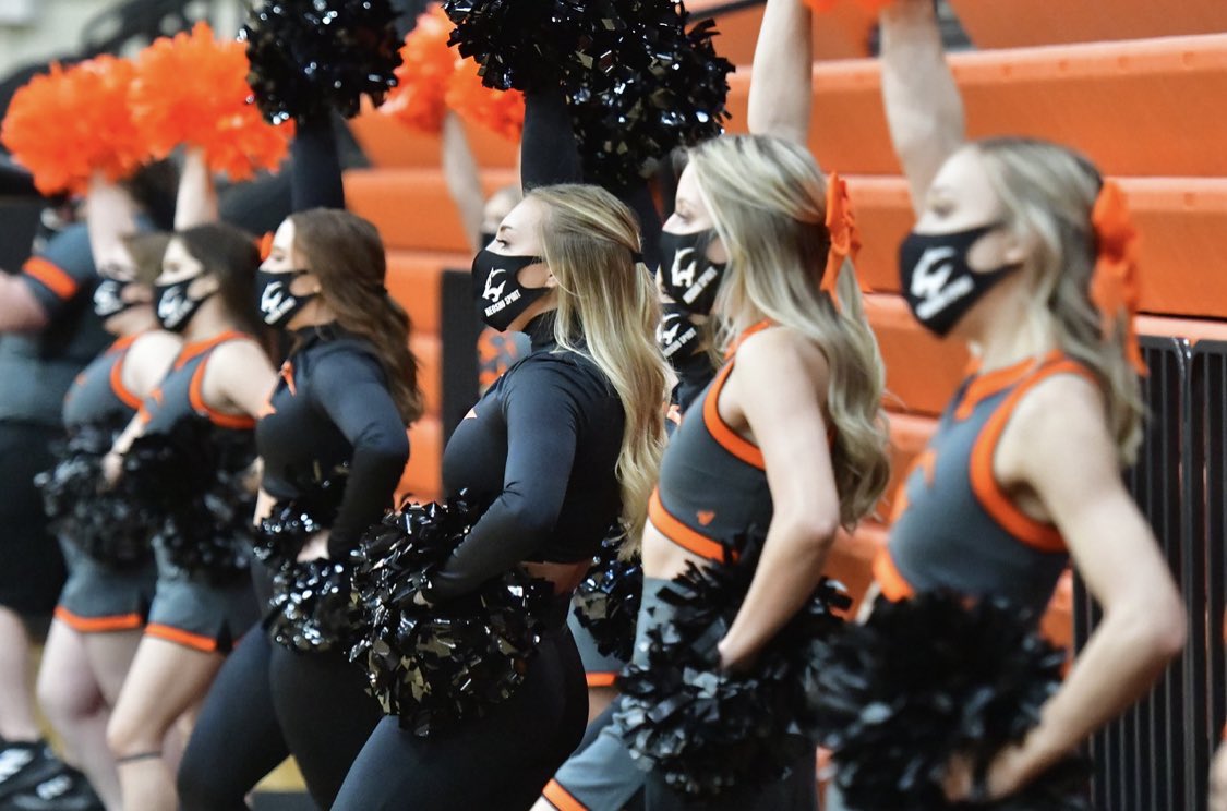 nccc_spirit's tweet photo. Our 1st game day of the season was a hit &amp; we want to give a huge S/O to all the coaches, workers, admin &amp; supporter who made last night possible!! We are so grateful for the opportunity to continue cheering on our Panthers 🧡🖤🏀 
Photo Creds @BennyJohnSmith https://t.co/BE5qa8yqAh