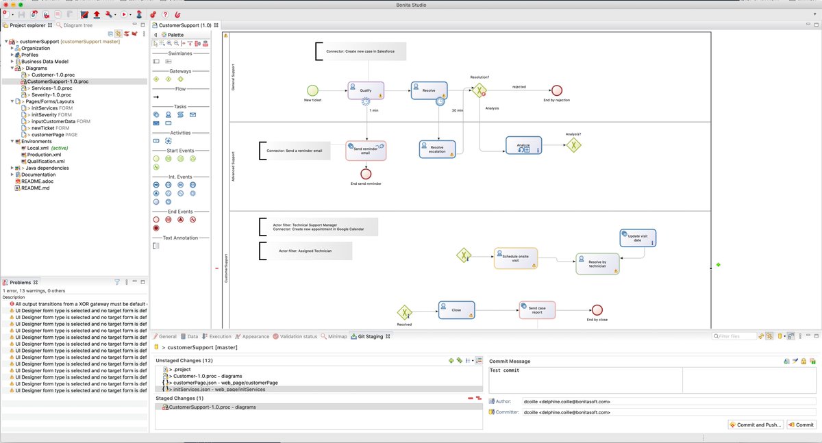 bonitasoft's tweet image. "#Bajo Código: Bonita 2021.1 añade nuevas capacidades en #ProgramaciónVisual!
 * Un nuevo editor de expresiones para crear visualmente #Reglas y condiciones de negocio;
 * Una nueva vista en #Bonita Studio para mostrar todos los problemas y advertencias del proyecto 
(+más)