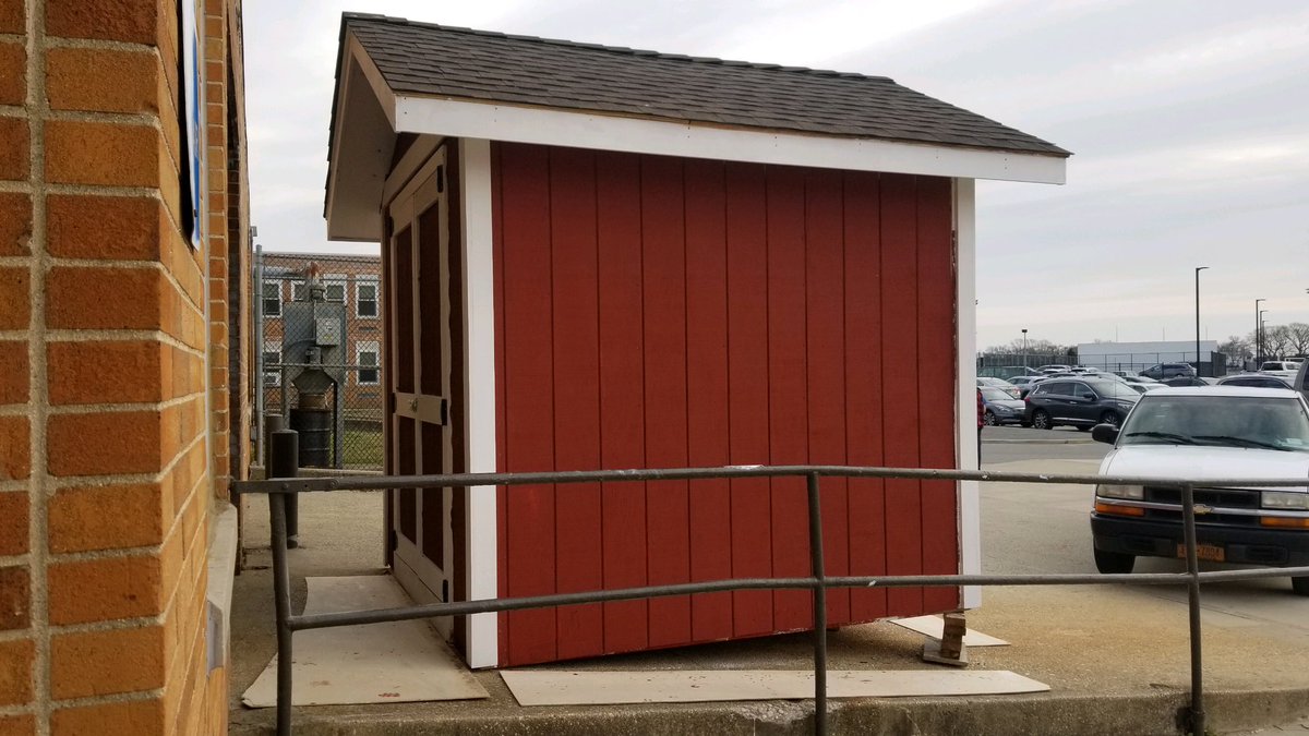 OHSTechED's tweet photo. Fall 2020 Principles of construction student built shed.  Thanks to the PTA for raffling off our shed to help promote and build our program!!!!!  @DianeProvvido @DrMChristiansen @MrCarbonetti @JMazun7 https://t.co/nANJlK42TX